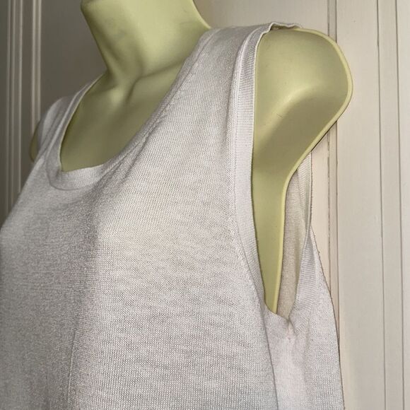 Pendleton white cotton/viscose sleeveless tank sweater - Picture 4 of 9